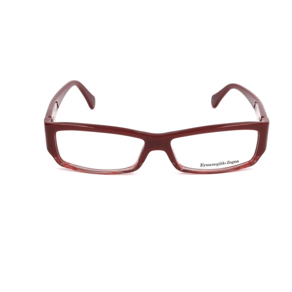 Ermenegildo Zegna Rode Plastic Wijzerplaat Frames Unisex Red Unisex