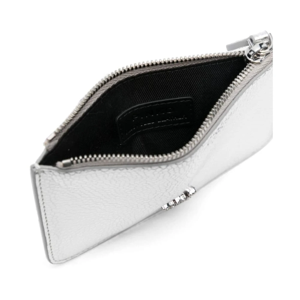 pinko Metallic Love Birds Portemonnee Gray Dames