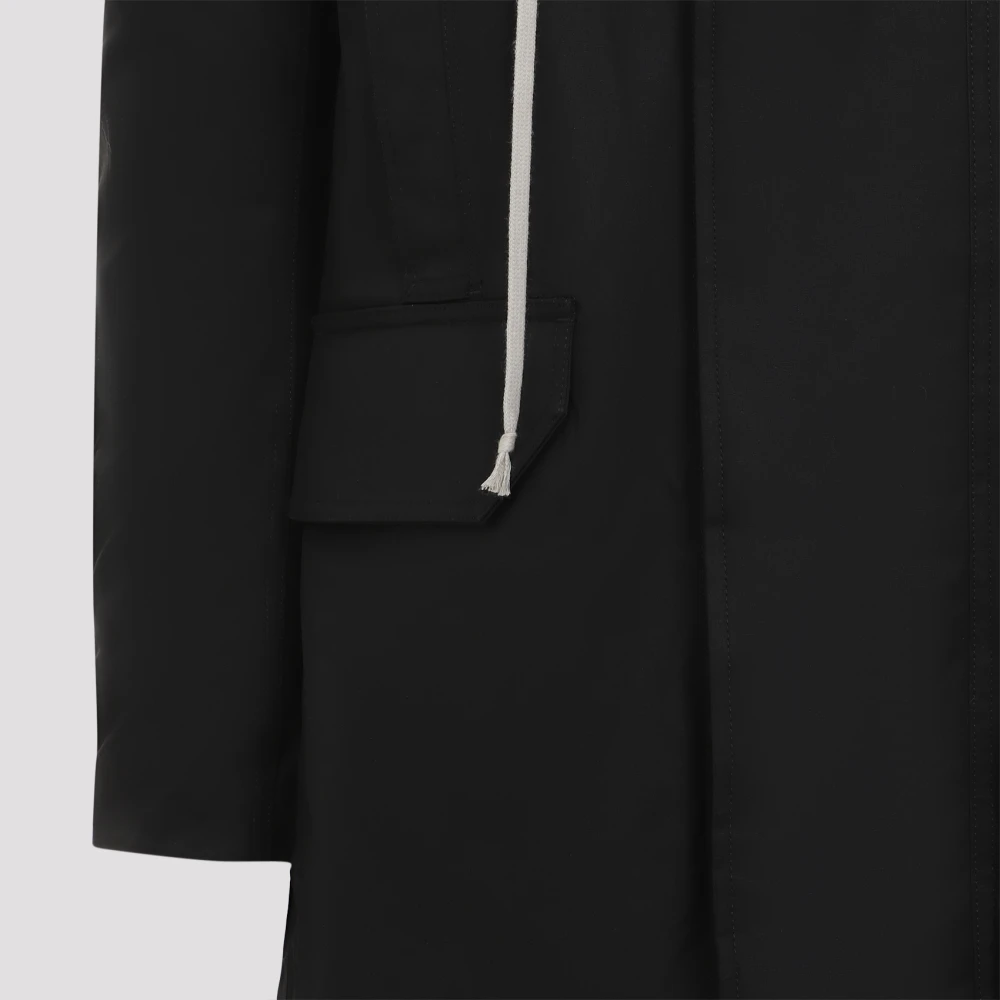 Rick Owens Zwarte Jas Black Heren