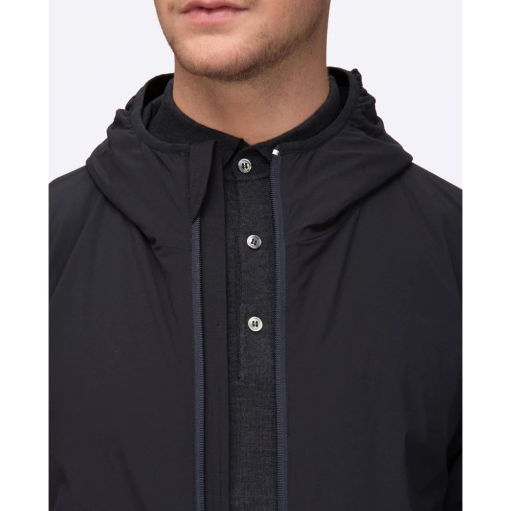 Aspesi Comfort Cappuccio Hoodie Blue Heren