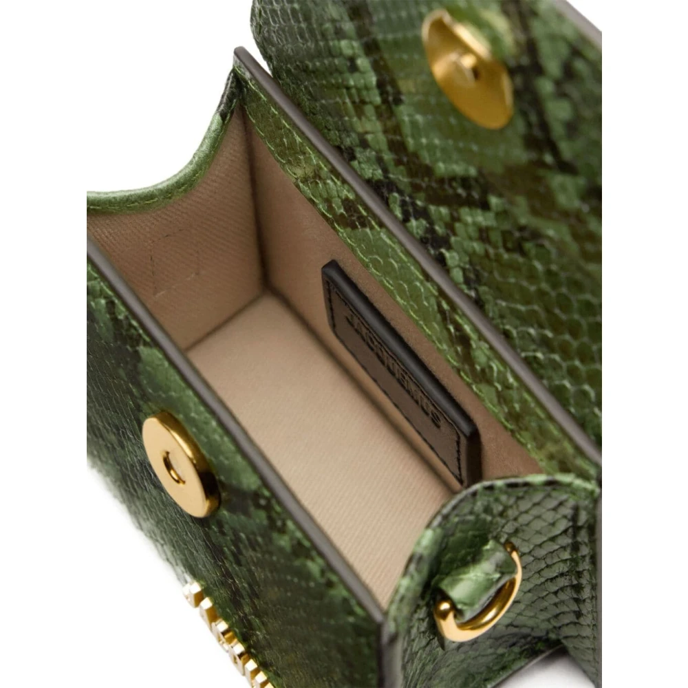 Jacquemus Mini Groene Snakeskin Tas Green Dames