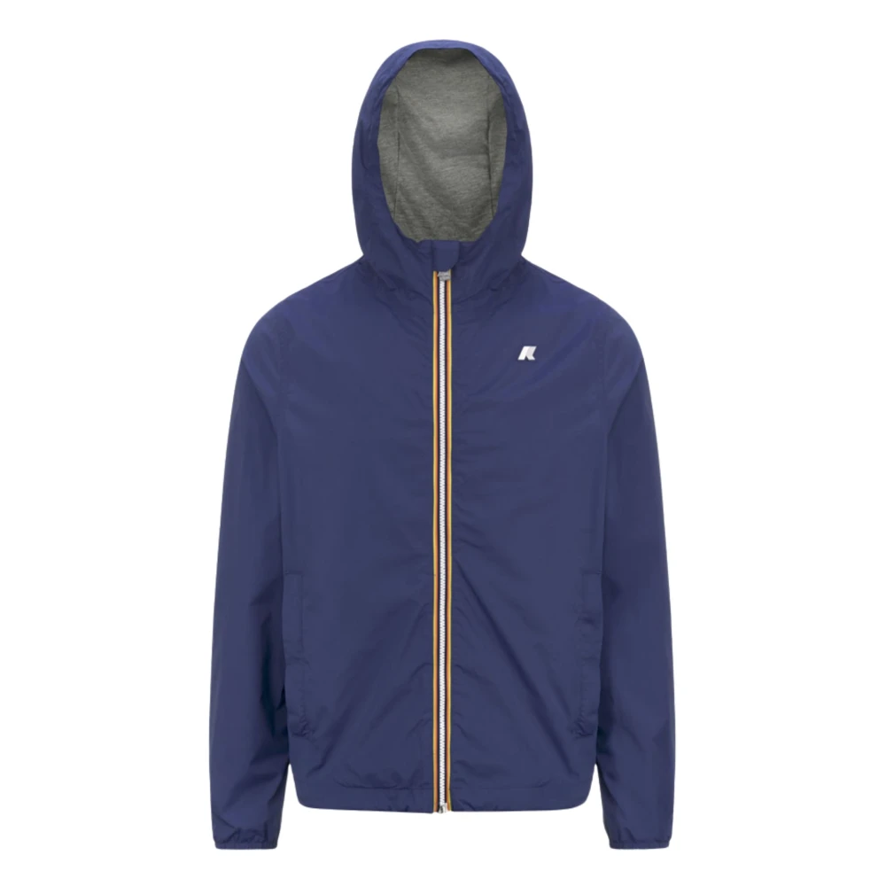 K-Way Jack Stretch Nylon Jersey - Male - Rain Jackets - Blue - Xl - Jackets