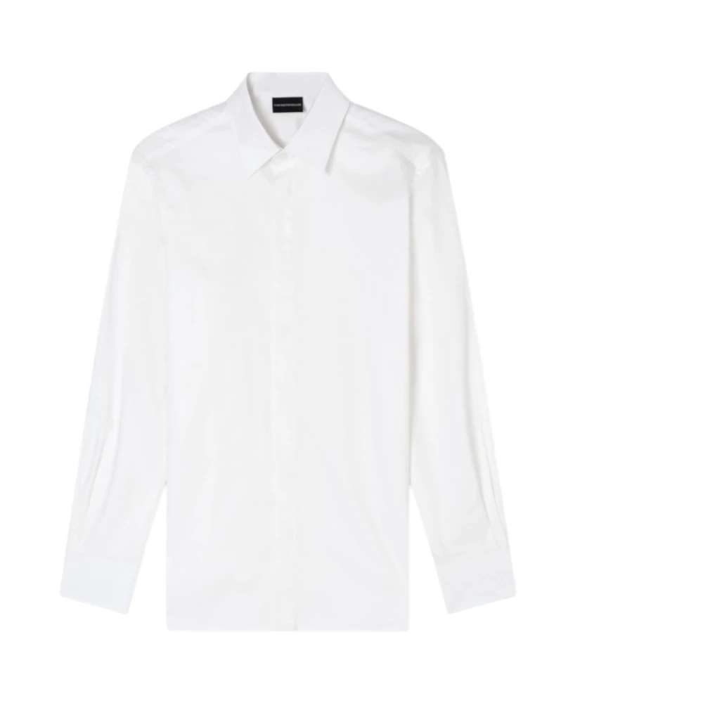Emporio Armani Men's White Formal Shirts, S, Casual Shirt