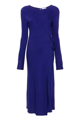 Stretch Cady Crepe Wrapover Dress