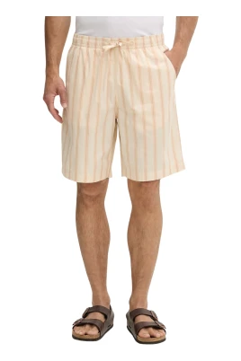 Randiga bomullspoplinshorts