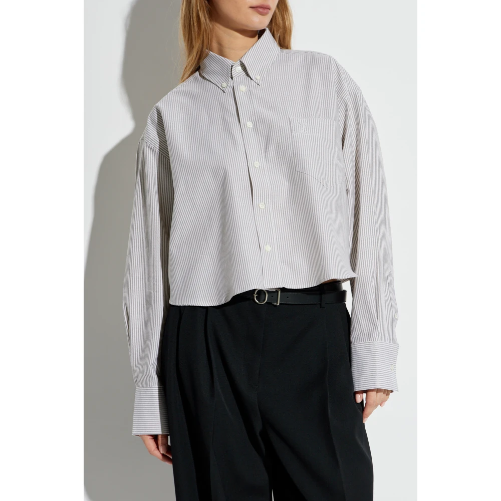 Ami Paris Overhemd met streepmotief Gray Dames