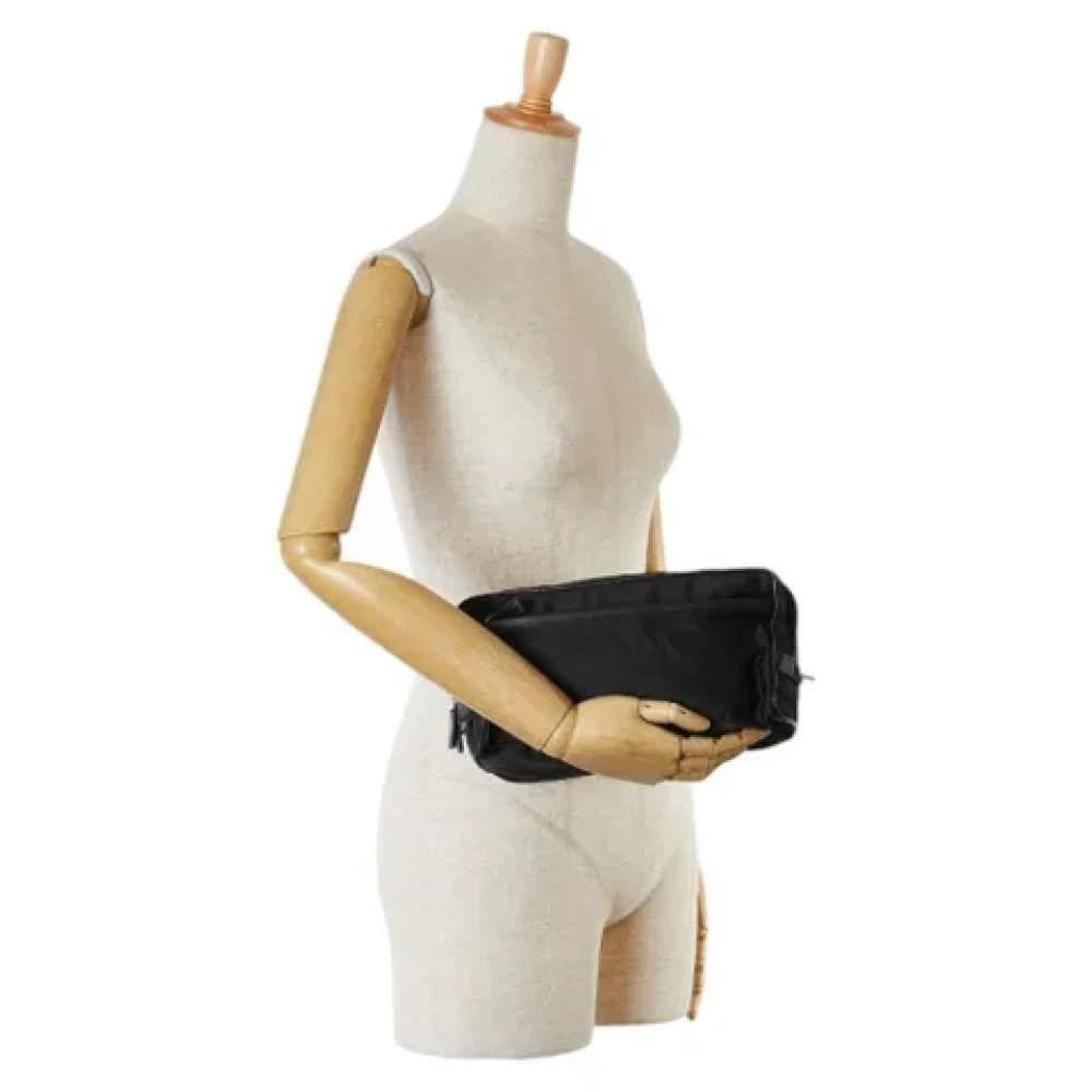 Prada Vintage Pre-owned Fabric clutches Black Dames