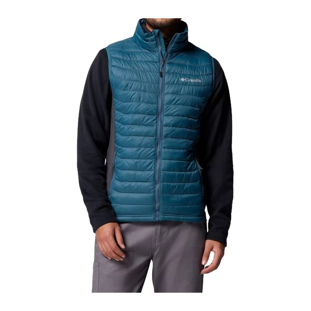 Columbia Blue Powder Pass Hybrid Vest - Male - Waistcoats - L - Jackets