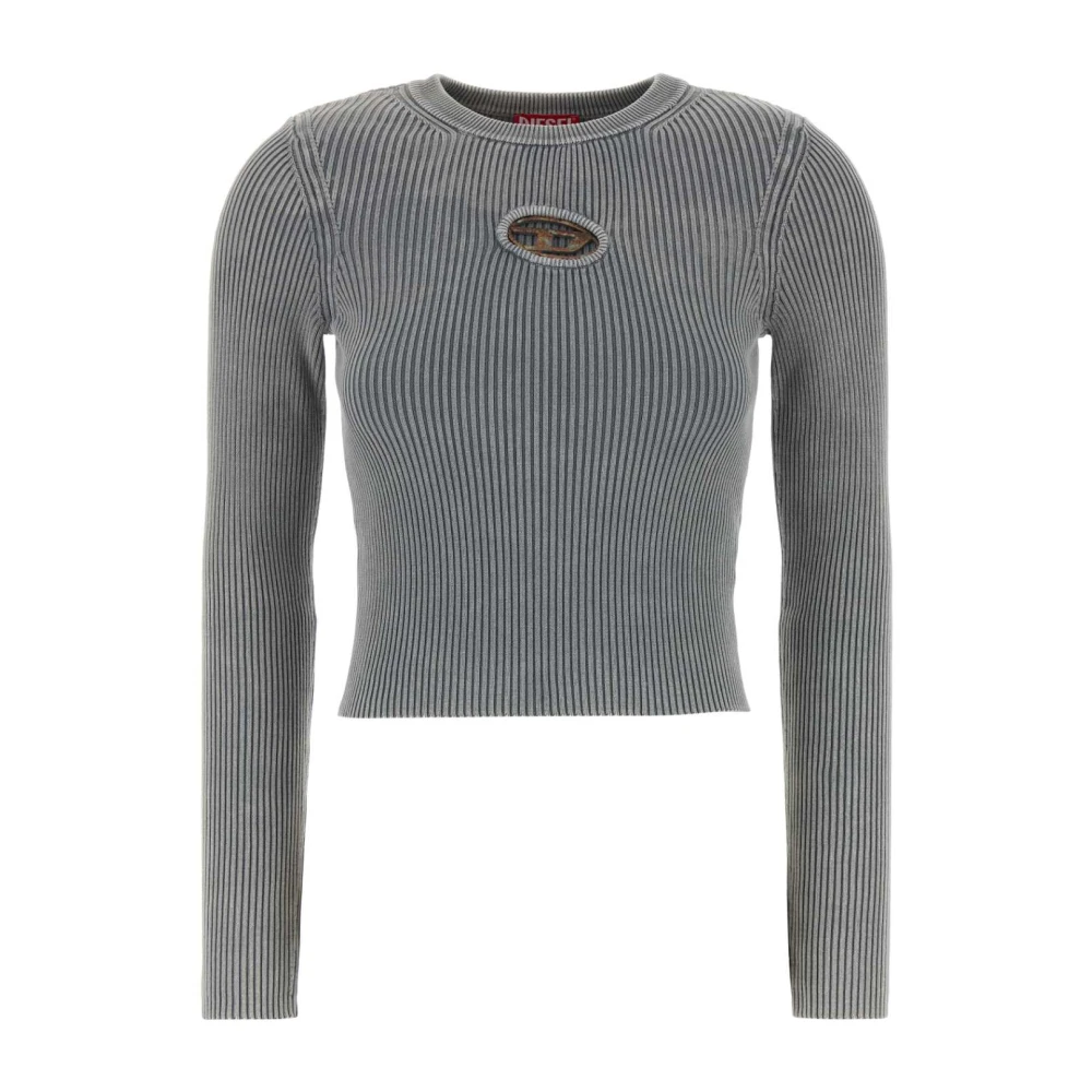 Diesel Grijze Katoenen Valary-R T-Shirt Gray Dames
