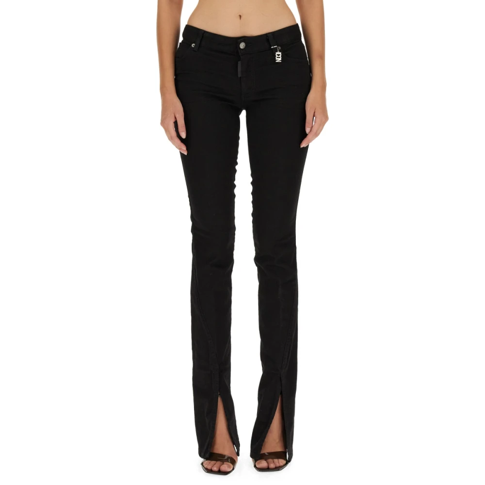 Dsquared2 Trumpet Jeans med knapp och dragkedja Black, Dam