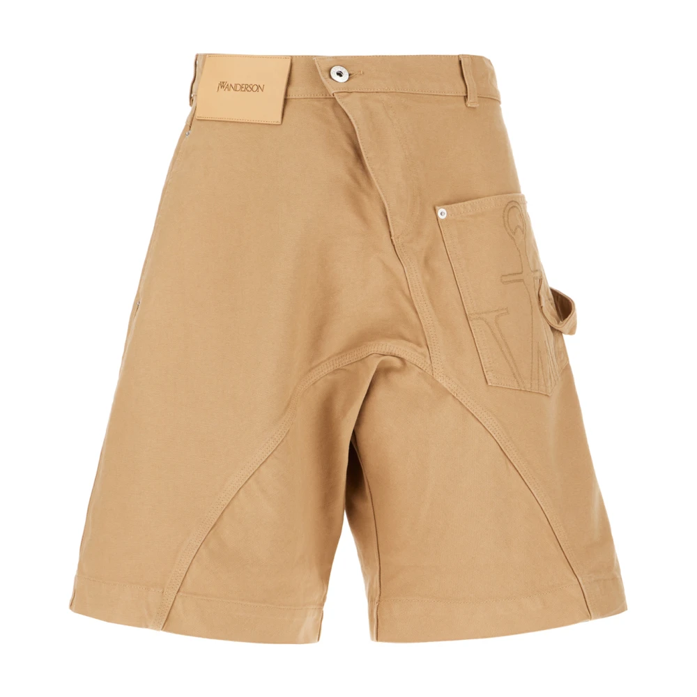 JW Anderson Stijlvolle Bermuda Shorts voor de Zomer Beige Heren
