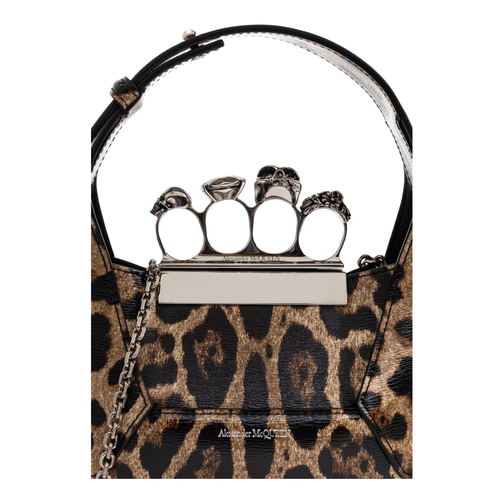 alexander mcqueen Jewelled Hobo Mini Handtas Brown Dames