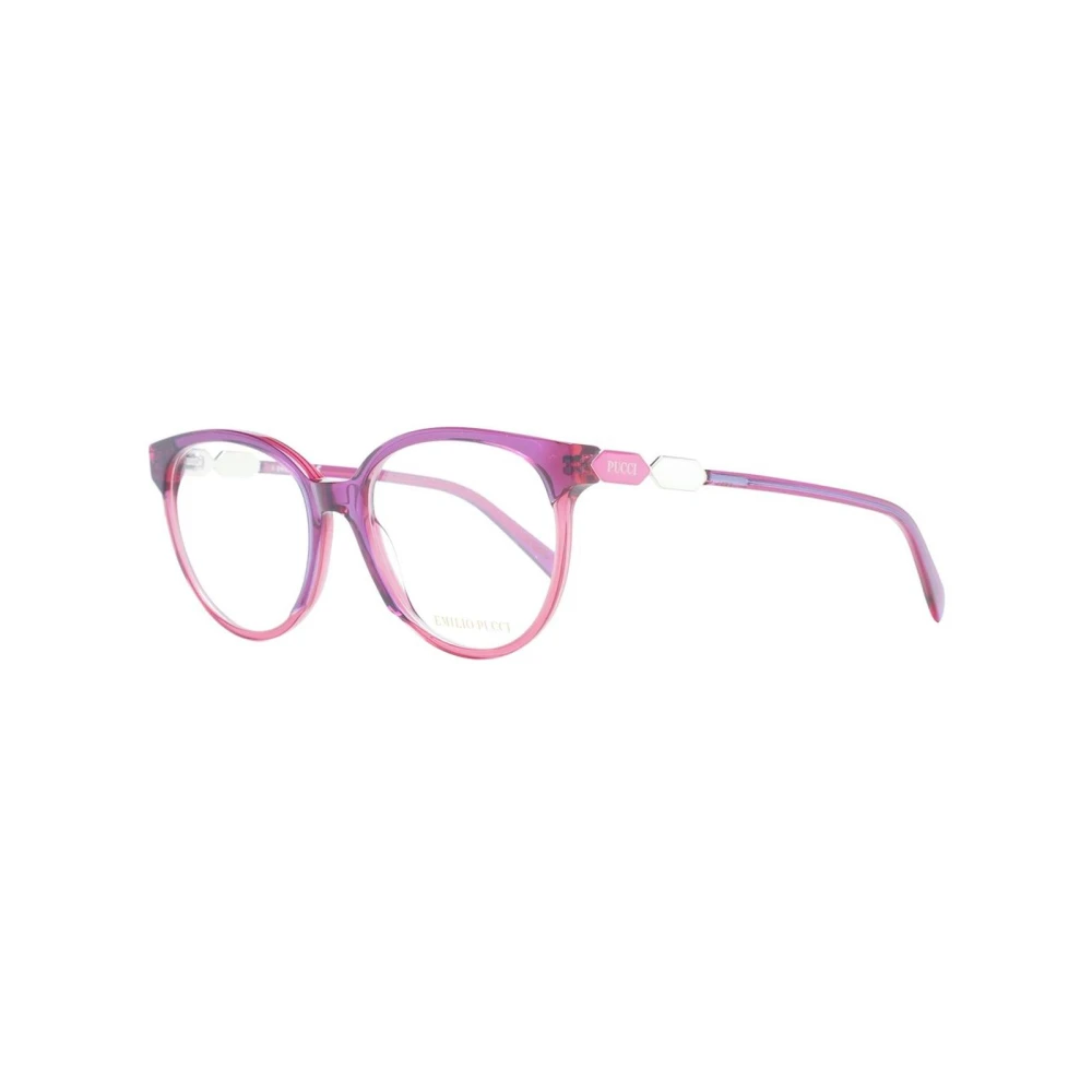 EMILIO PUCCI Paarse Vrouwen Ronde Optische Monturen Purple Dames