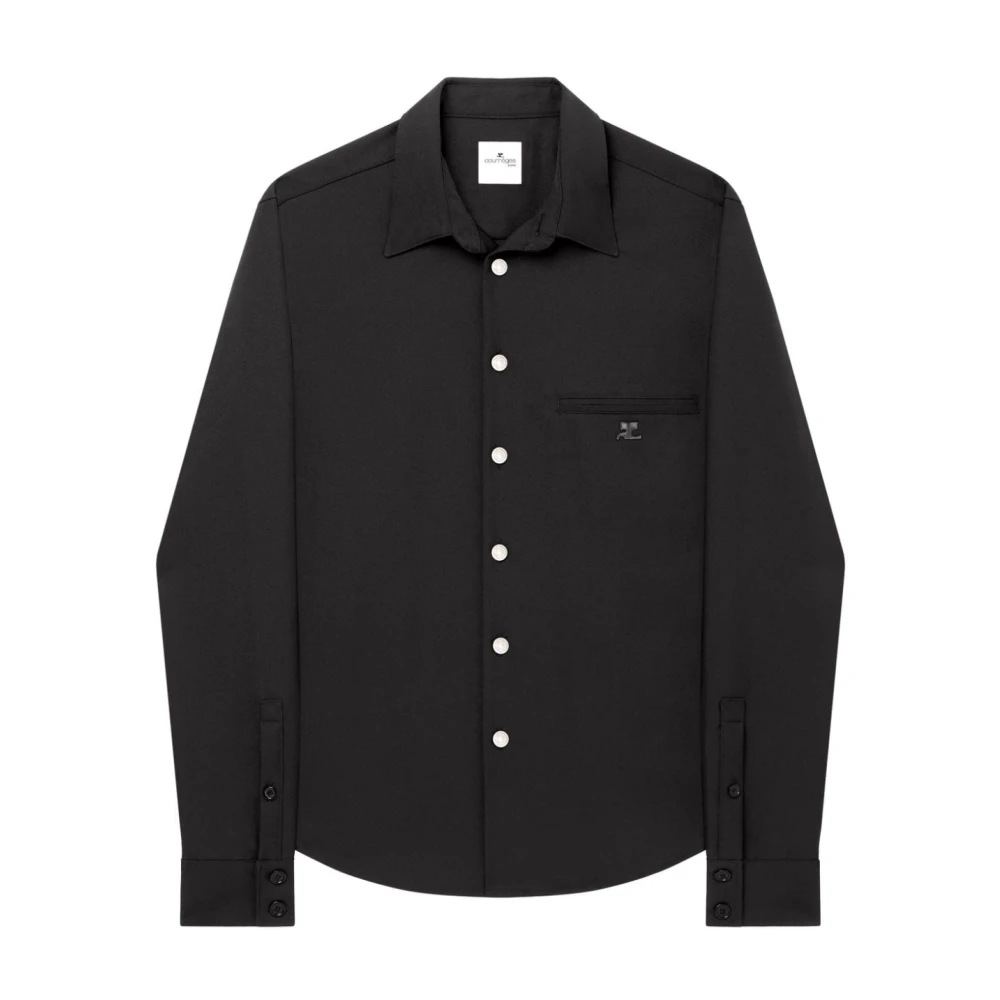 Courrèges Zwarte Oversized Shirt Jas Black Heren