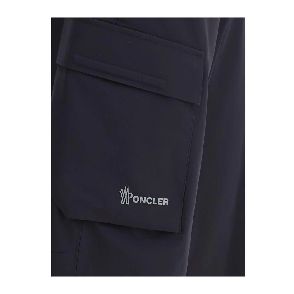Moncler Sportieve Functionele Broek met Rits Black Heren