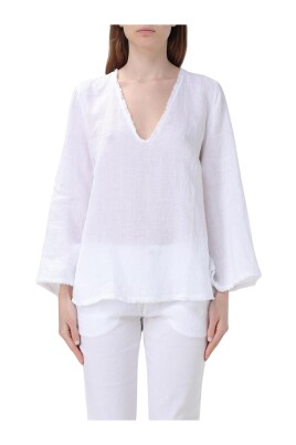 white-linen-v-neck-blouse