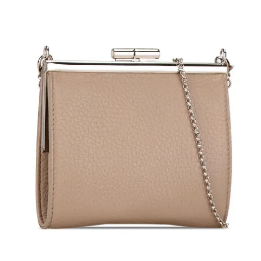 Bvlgari Vintage Pre-owned Leather wallets Beige Dames