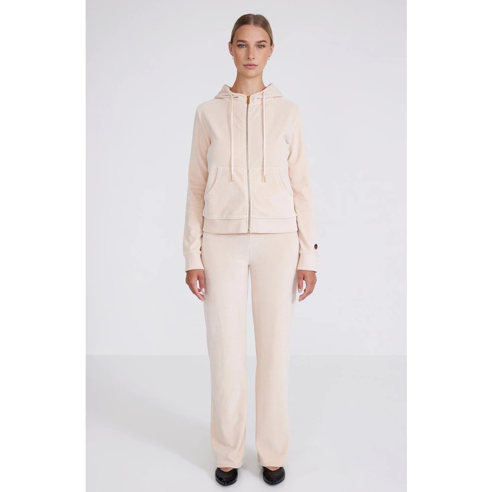 Busnel Zachte Beige Hoodie Jas Beige Dames