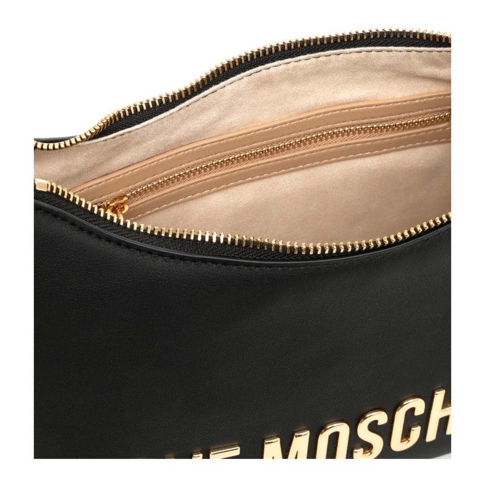 Love Moschino Stijlvolle Lettering Hobo Tas Black Dames