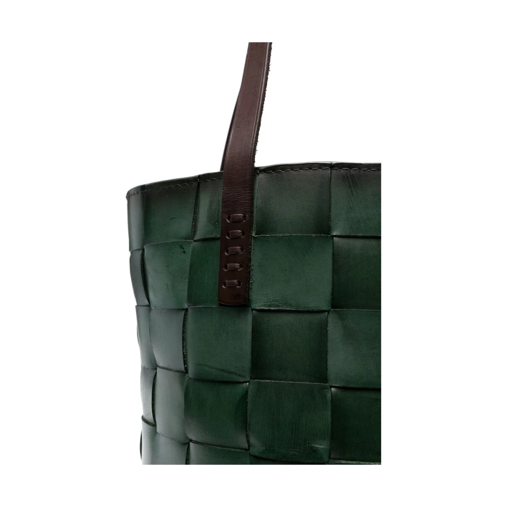 Dragon Diffusion Groene Leren Kruisgeweven Trekkoordtas Green Dames
