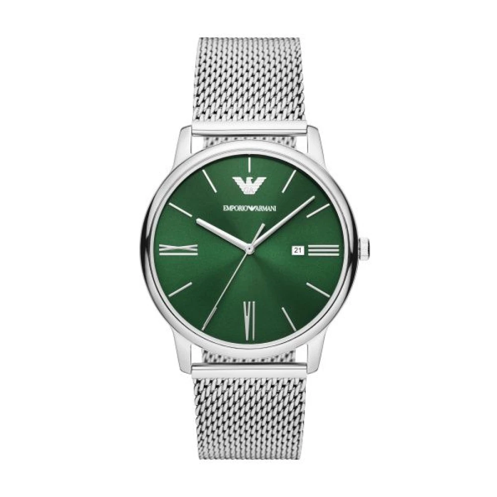 Emporio Armani Mannelijk Grijs Accessoires Heren, One Size, Horloge