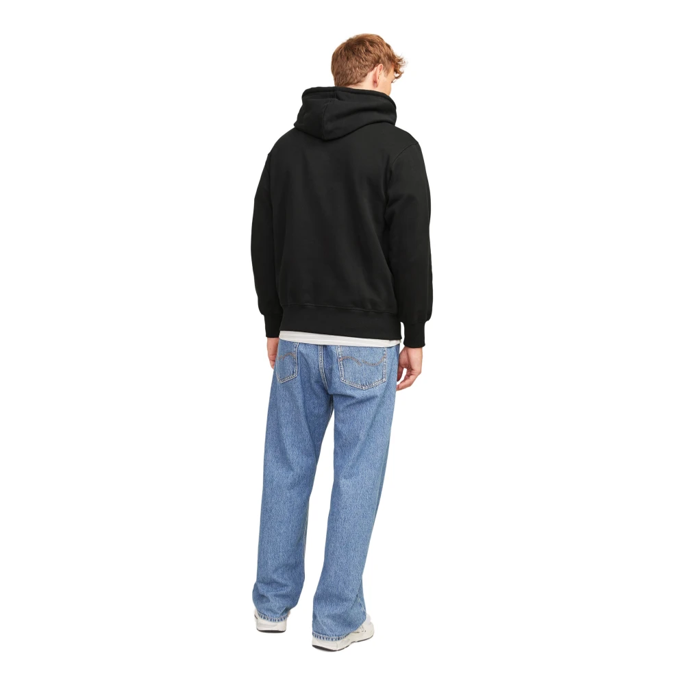 jack & jones Frederiksberg Hoodie met 3D Label Print Black Heren