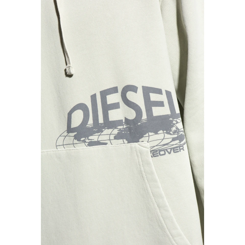 Diesel S-Macs-Hood hoodie Green Heren