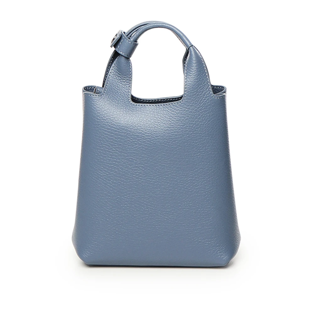 Hogan Blauwe Leren Schoudertas met Maxi H Blue Dames