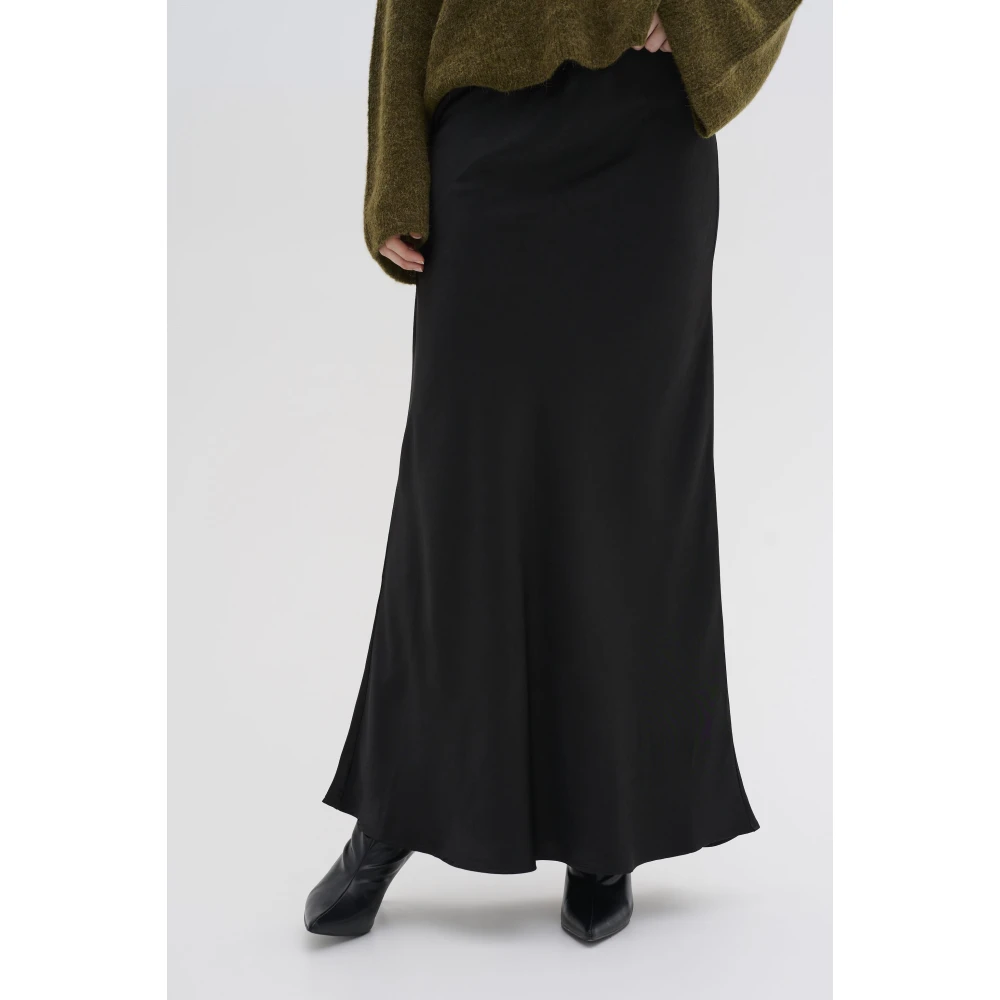 My Essential Wardrobe EstelleMW Lange Rok Herfststijl Black Dames