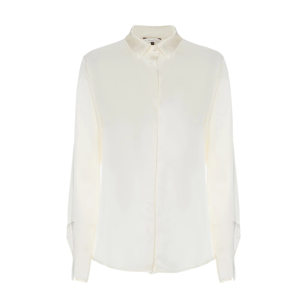 Manila Grace Klassieke Slim Witte Overhemd White Dames