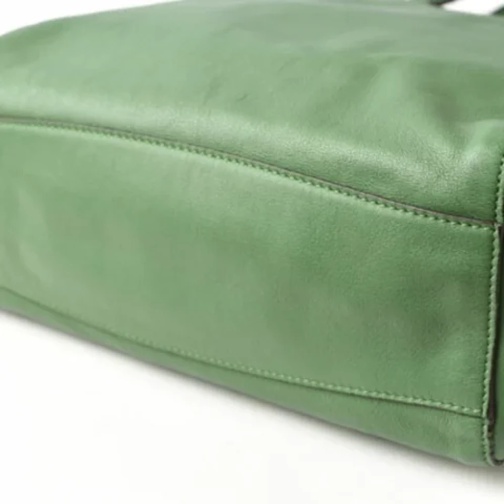 Loewe Pre-owned Fabric shoulder-bags Green Dames
