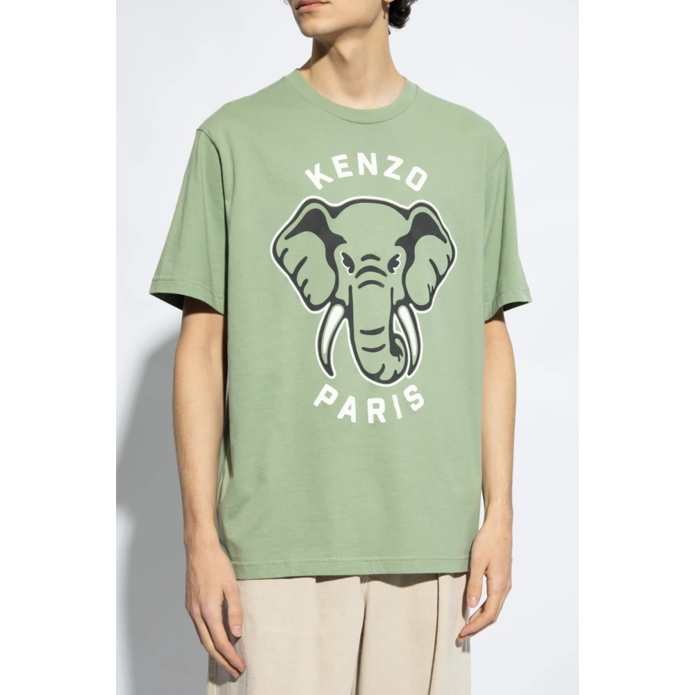 Kenzo T-shirt met logo Green Heren