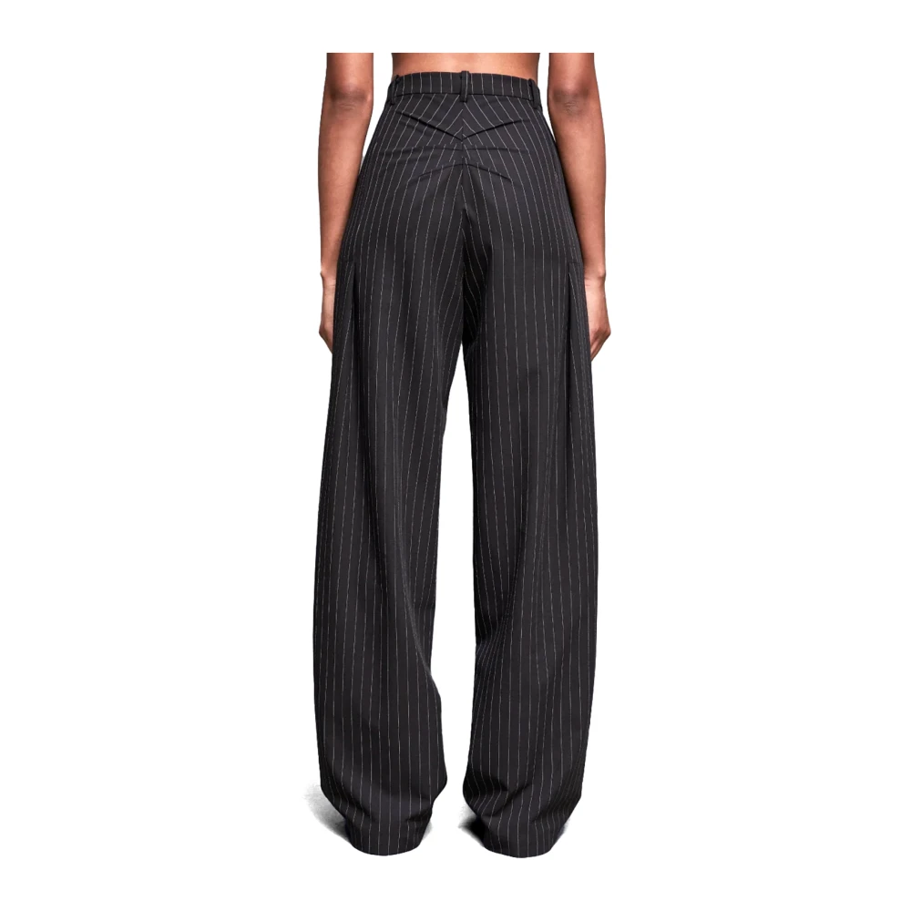 PATRIZIA PEPE Gessata Flanel Herenbroek Black Dames