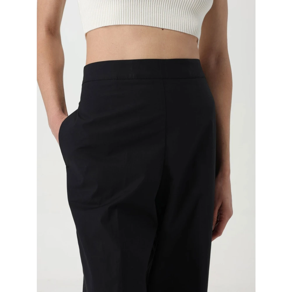 Twinset Zwarte Palazzo Broek Casual-Chic Black Dames
