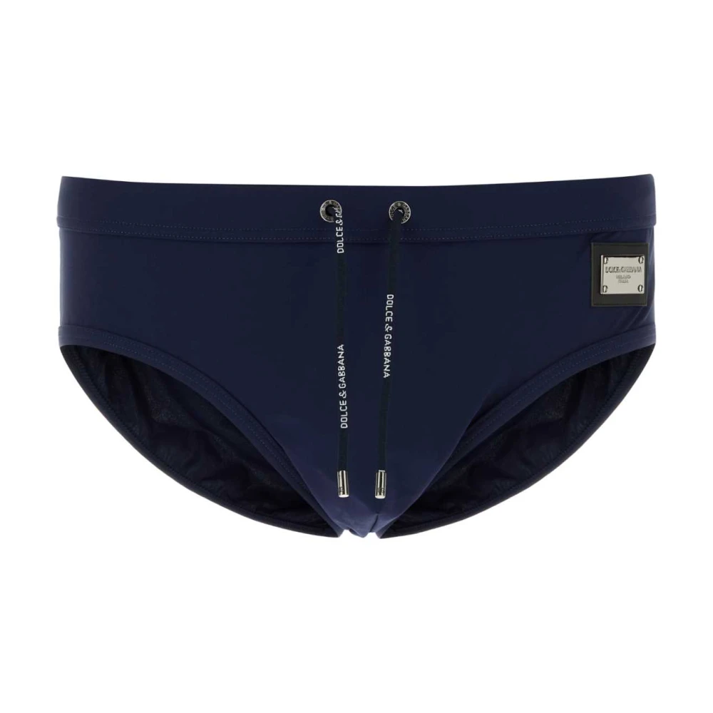 Dolce & Gabbana Men's Blue Stretch Nylon Swimming Brief - Beachwear - Xl - Swimwear