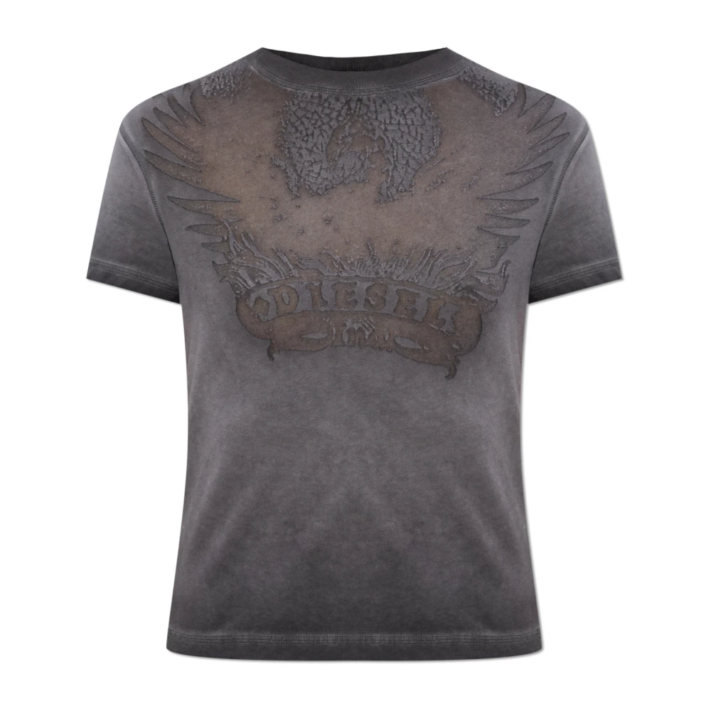 Diesel Women's Gray T-Ila-Aa7 - T-Shirts - Xs - Tops