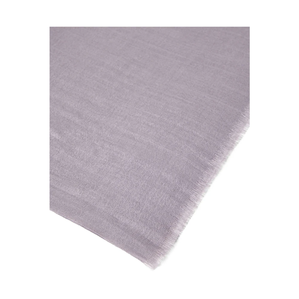 BRUNELLO CUCINELLI Lila Fringed Sjaal Purple Dames