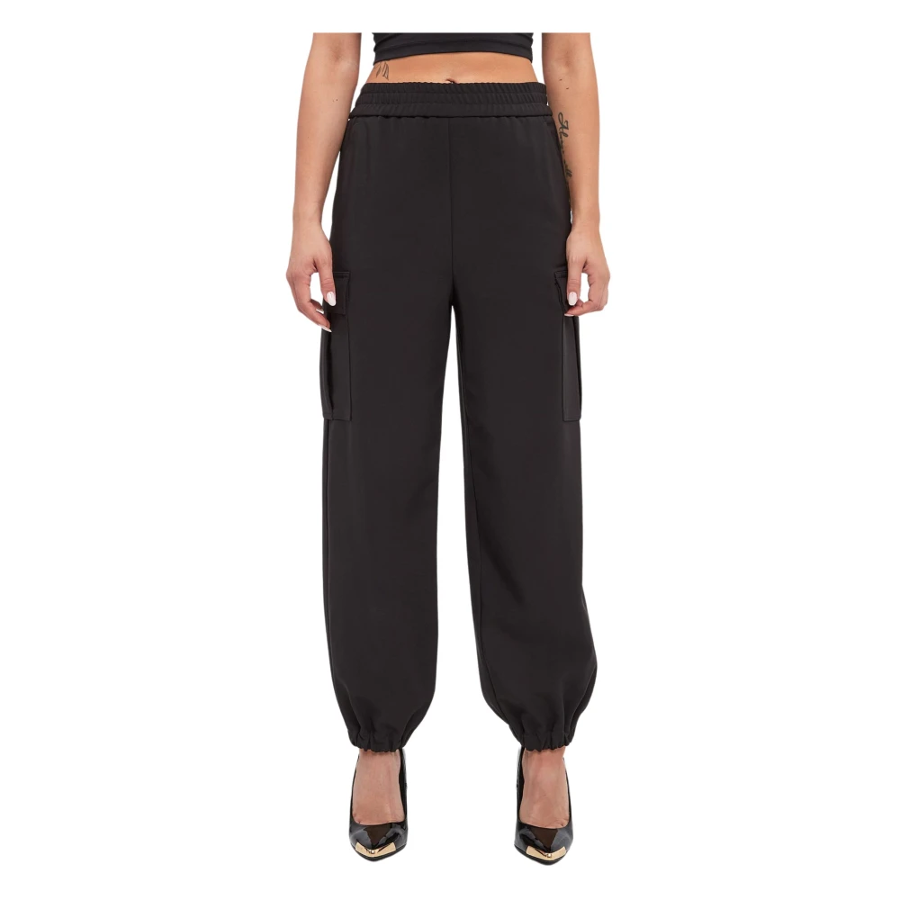 Twinset Zwarte broek met zijstreep Black Dames