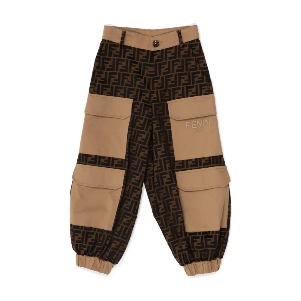 Fendi Jacquard Pumpa Byxor Brown, Pojke