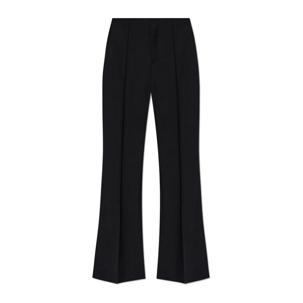 Chloé Asymmetrische Monochrome Wollen Broek Black Dames