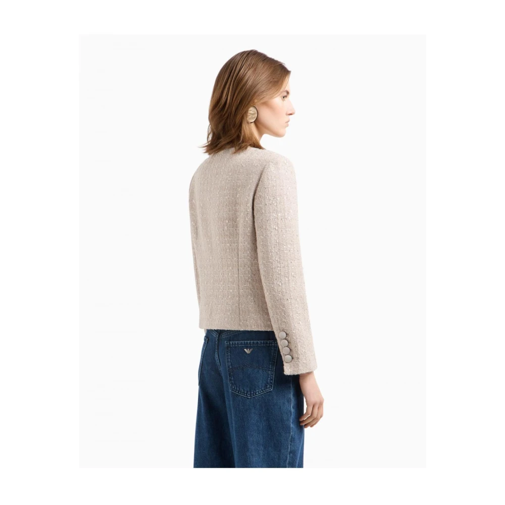 Emporio Armani Stijlvolle Jassen en Blazers Beige Dames