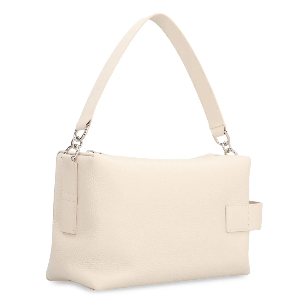 Hogan Script Leren Boston Tas Beige Dames