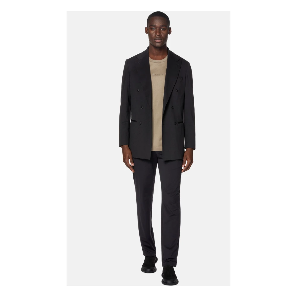 Boggi Milano B Tech Dubbelrijig Jas Black Heren