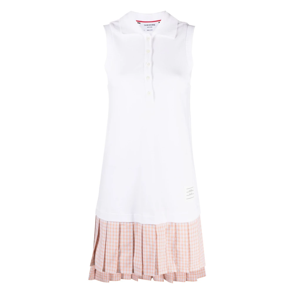 Thom Browne Stijlvolle Polo Jurk White Dames