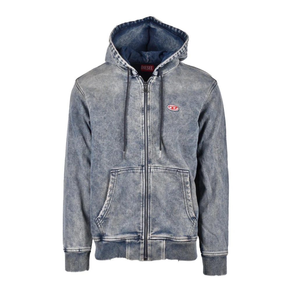 Diesel Casual Sweatshirt met Lyocell Mix Blue Heren