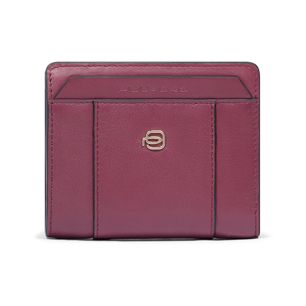 Piquadro Kvinno Röd Accessoarer Dam, One Size, Läder, Small Bifold Wallet
