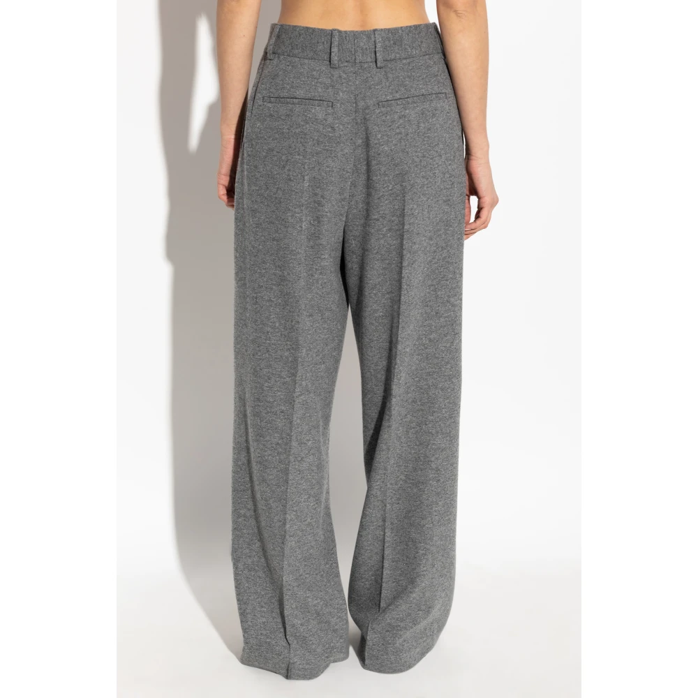 Officine Générale Wollen broek met wijde pijpen Gray Dames