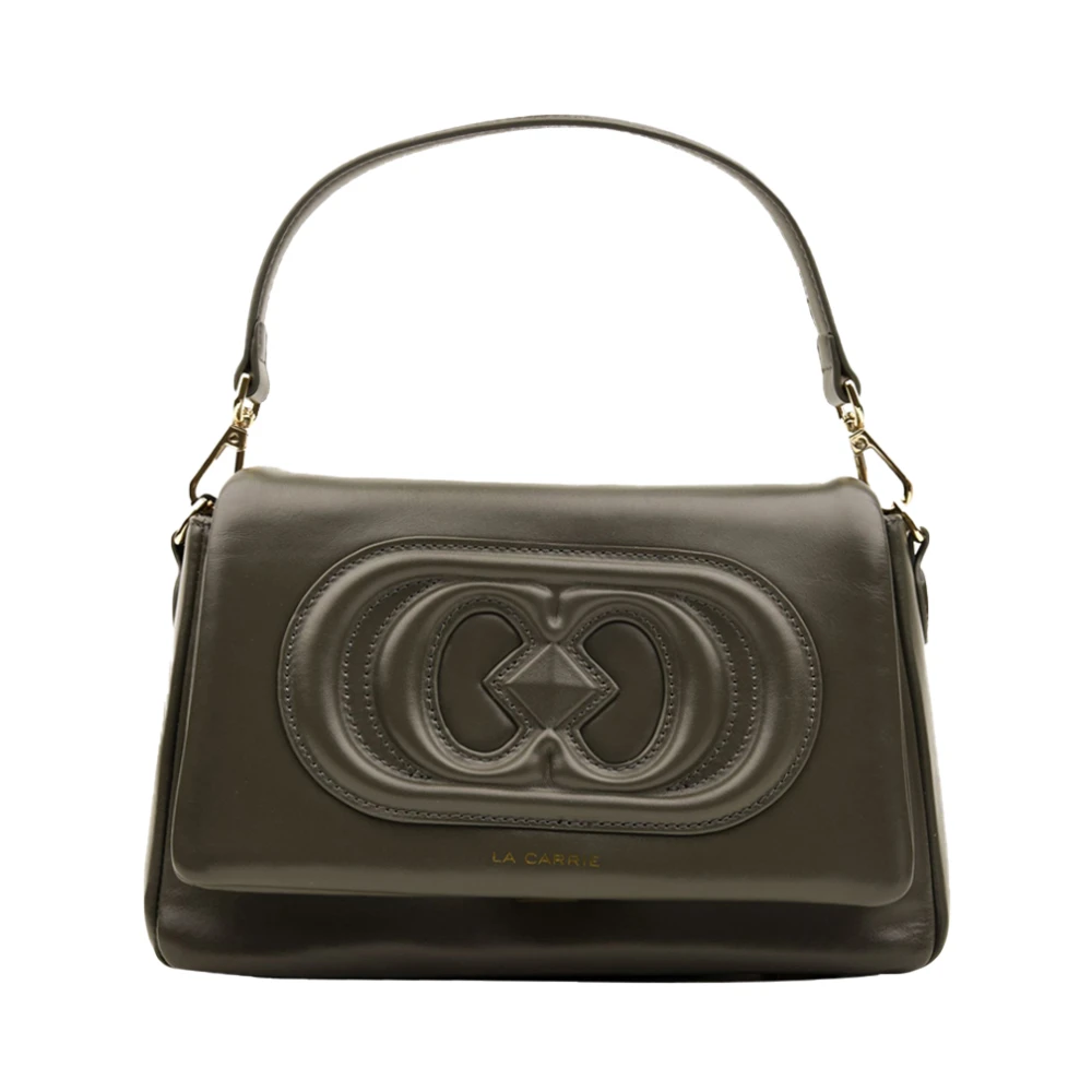 La Carrie Women's Grey Leather Shoulder Bag