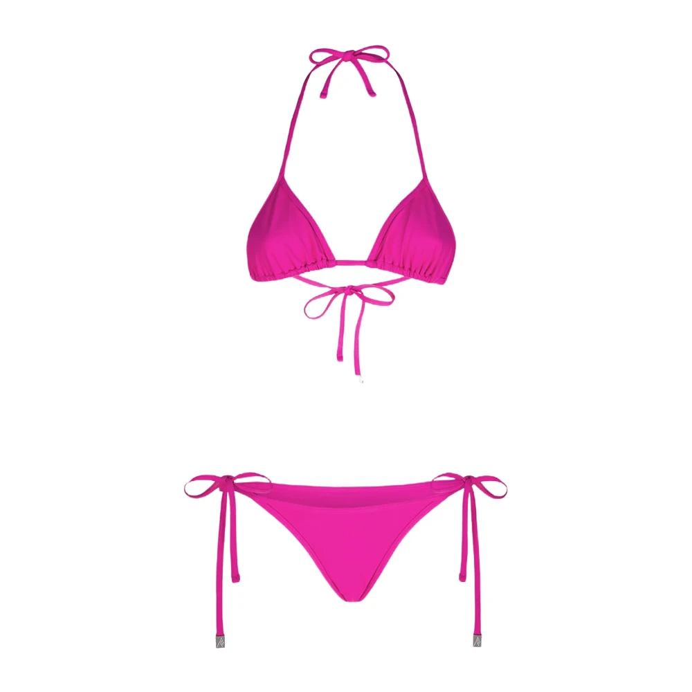 The Attico Women's Pink Bikinis, L, Lycra Triangle Bikini