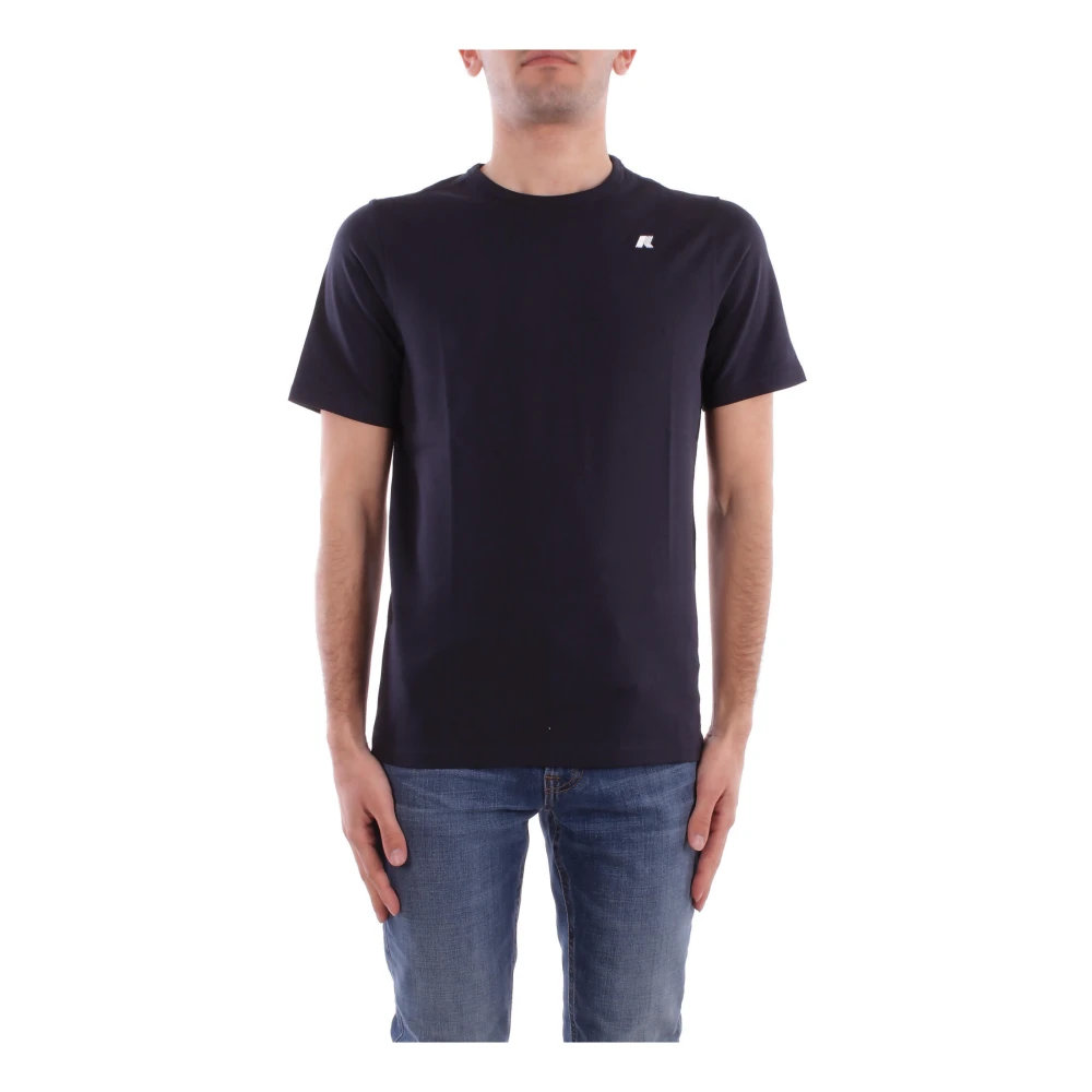 K-Way Men's Blue T-Shirts, 2XL, Adame Light Stretch Jersey T-Shirt
